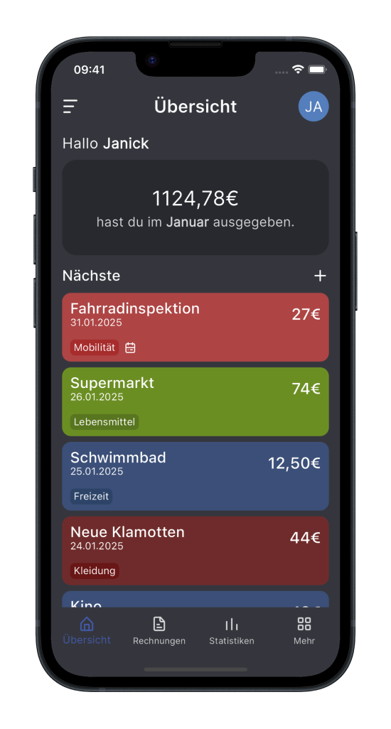 Sintius App Vorschau